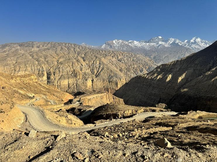 Op de fiets richting Jomsom